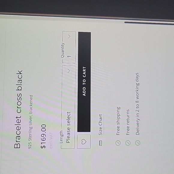 Black Minimalist Bracelet w/ Matte Beads and Distinctive Centerpiece Thomas Sabo - Picture 6 of 7